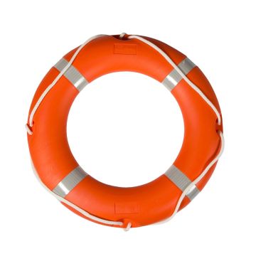 Rettungsring, 750 x 450 mm, 2,5 kg, Greifleine weiß orange, MED - EN14144 - SOLAS 74 - TP14475E