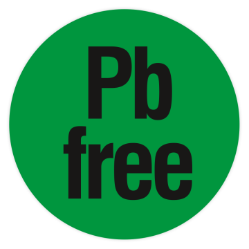 Bleifrei- Etiketten, PB free, Folie, Ø 12,5mm, Bogen, grün