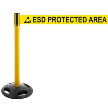RS-Guidesystems Gurtpfosten GLA 26, gelb, extra breit, ESD Protected Area, 3,8 m