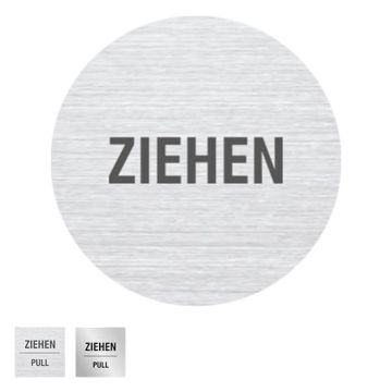 Hinweisschild m. Text, ZIEHEN, PULL, verschiedene Ausführungen