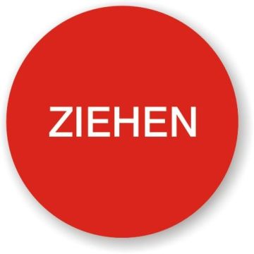 Hinweisschild m. Piktogramm,  ZIEHEN, Aufkleber