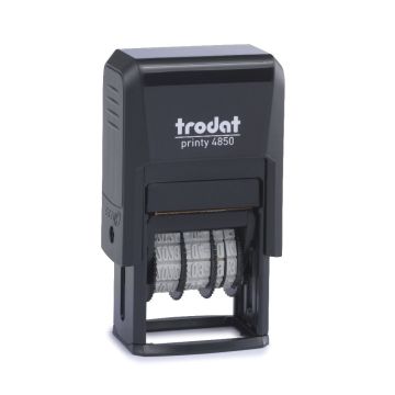 Trodat Printy 4850, ISO-Datum YYYY.MM.DD und Text, Abdruck 25 x 5 mm, schwarz