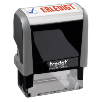Trodat Printy 4912 Office Printy, Stempel mit Motiv und Standardtext "ERLEDIGT"