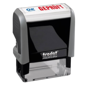 Trodat Printy 4912 Office Printy, Stempel mit Motiv und Standardtext "GEPRÜFT"