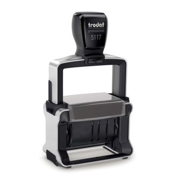 Trodat Professional Dater 5117, Datumstempel mit Texten, Schrifthöhe 4 mm, Abdruck schwarz