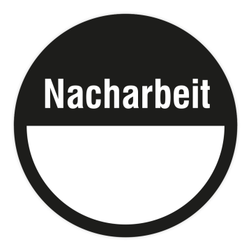 Haftetiketten, Nacharbeit, Farbe schwarz