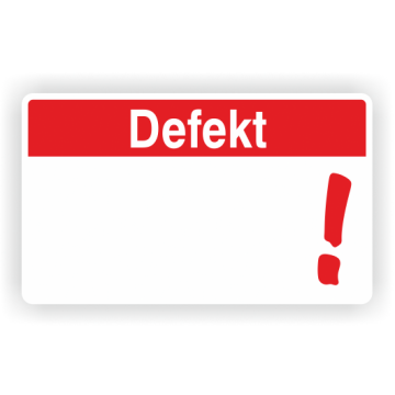 Haftetiketten, Defekt, zur Qualitätskennzeichnung, verschiedene Ausführungen