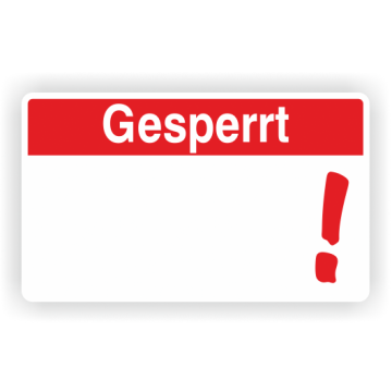 Haftetiketten, Gesperrt, zur Qualitätskennzeichnung, verschiedene Ausführungen