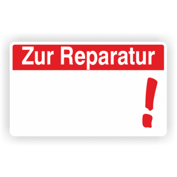 Haftetiketten, Zur Reparatur, zur Qualitätskennzeichnung, verschiedene Ausführungen