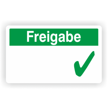 Haftetiketten, Freigabe, zur Qualitätskennzeichnung, verschiedene Ausführungen