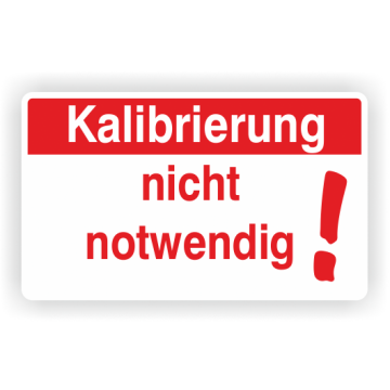 Haftetiketten, Kalibrierung nicht notwendig, zur Qualitätskennzeichnung, verschiedene Ausführungen