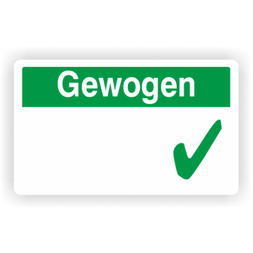 Haftetiketten, Gewogen, zur Qualitätskennzeichnung, verschiedene Ausführungen