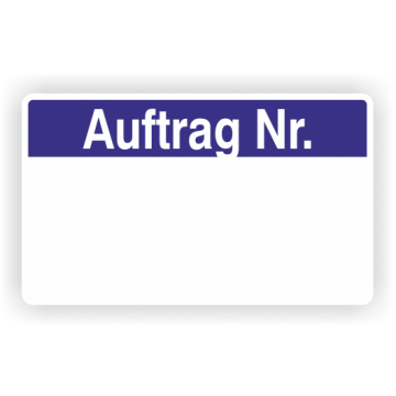 Haftetiketten, Auftrag Nr., zur Qualitätskennzeichnung, verschiedene Ausführungen