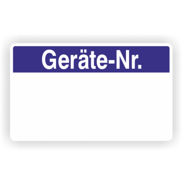 Haftetiketten, Geräte-Nr., zur Qualitätskennzeichnung, verschiedene Ausführungen