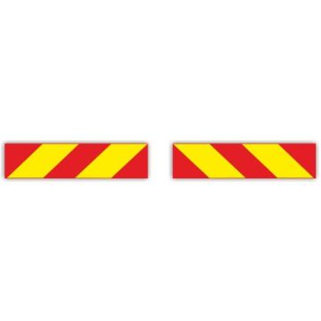 ECE 70.01 Heckmarkierung für LKW/Zugmaschine, Set links-/rechtsweisend, 565 x 130 mm