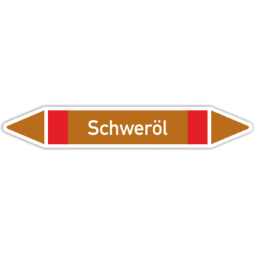 Rohrleitungskennzeichen Schweröl nach DIN 2403, in verschiedenen Ausführungen