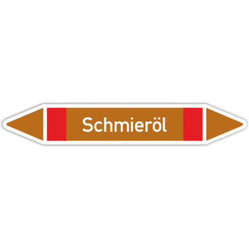 Rohrleitungskennzeichen Schmieröl nach DIN 2403, in verschiedenen Ausführungen