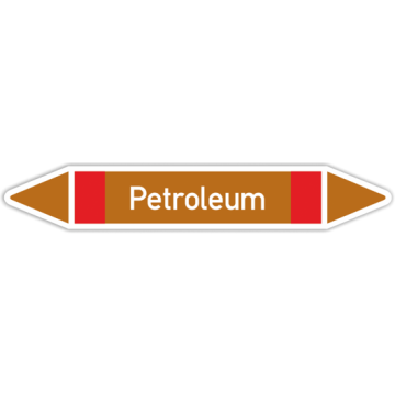 Rohrleitungskennzeichen Petroleum nach DIN 2403, in verschiedenen Ausführungen