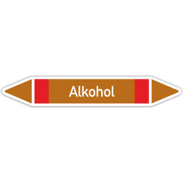 Rohrleitungskennzeichen Alkohol nach DIN 2403, in verschiedenen Ausführungen