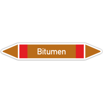 Rohrleitungskennzeichen Bitumen nach DIN 2403, in verschiedenen Ausführungen