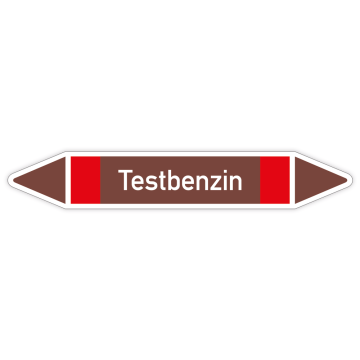 Rohrleitungskennzeichen Testbenzin nach DIN 2403, in verschiedenen Ausführungen