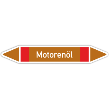 Rohrleitungskennzeichen Motorenöl nach DIN 2403, in verschiedenen Ausführungen
