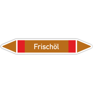 Rohrleitungskennzeichen Frischöl nach DIN 2403, in verschiedenen Ausführungen
