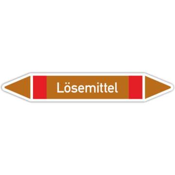 Rohrleitungskennzeichen Lösemittel nach DIN 2403, in verschiedenen Ausführungen