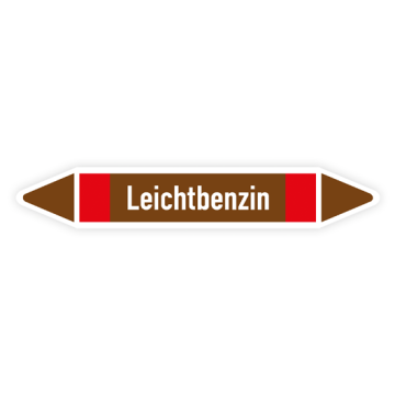 Rohrleitungskennzeichen Leichtbenzin nach DIN 2403, in verschiedenen Ausführungen
