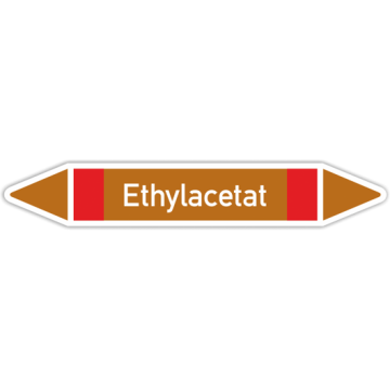 Rohrleitungskennzeichen Ethylacetat nach DIN 2403, in verschiedenen Ausführungen