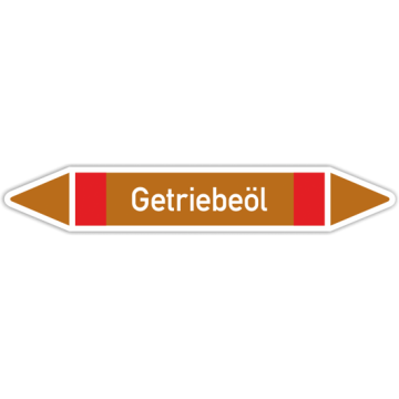 Rohrleitungskennzeichen Getriebeöl nach DIN 2403, in verschiedenen Ausführungen