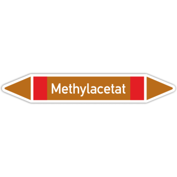 Rohrleitungskennzeichen Methylacetat nach DIN 2403, in verschiedenen Ausführungen