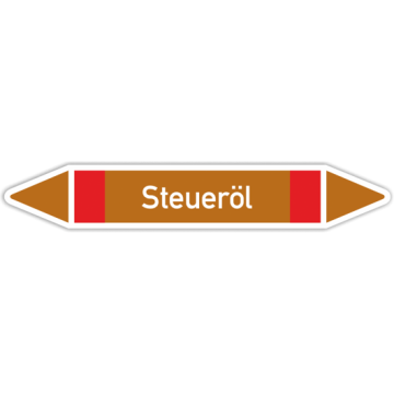 Rohrleitungskennzeichen Steueröl nach DIN 2403, in verschiedenen Ausführungen
