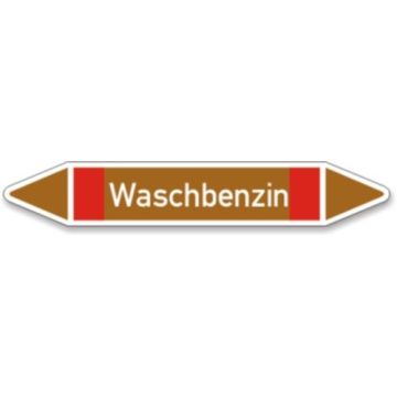 Rohrleitungskennzeichen Waschbenzin nach DIN 2403, in verschiedenen Ausführungen