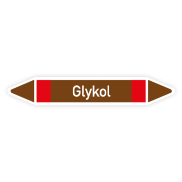 Rohrleitungskennzeichen Glykol nach DIN 2403, in verschiedenen Ausführungen
