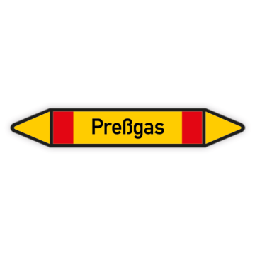 Rohrleitungskennzeichen Preßgas nach DIN 2403, Ø 10 - 25 mm, Brennbare Gase, Gruppe 4