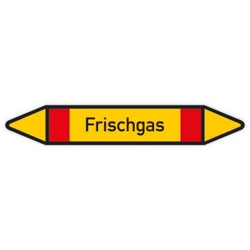 Rohrleitungskennzeichen Frischgas nach DIN 2403, in verschiedenen Ausführungen
