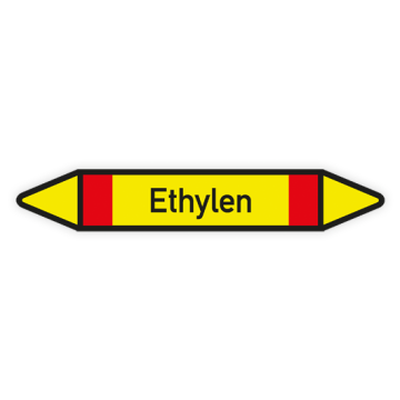 Rohrleitungskennzeichen Ethylen nach DIN 2403, in verschiedenen Ausführungen