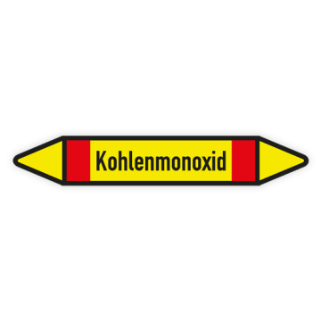 Rohrleitungskennzeichen Kohlenmonoxid nach DIN 2403, in verschiedenen Ausführungen