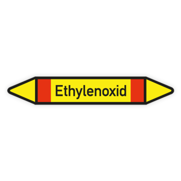 Rohrleitungskennzeichen Ethylenoxid nach DIN 2403, in verschiedenen Ausführungen