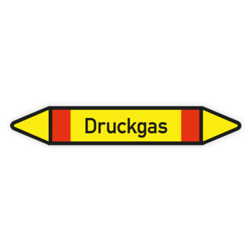 Rohrleitungskennzeichen Druckgas nach DIN 2403, in verschiedenen Ausführungen