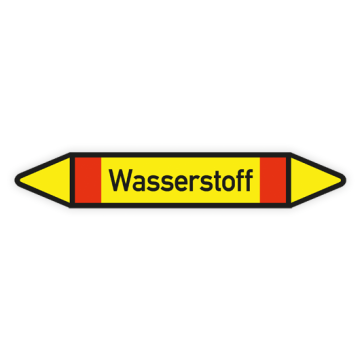 Rohrleitungskennzeichen Wasserstoff nach DIN 2403, in verschiedenen Ausführungen