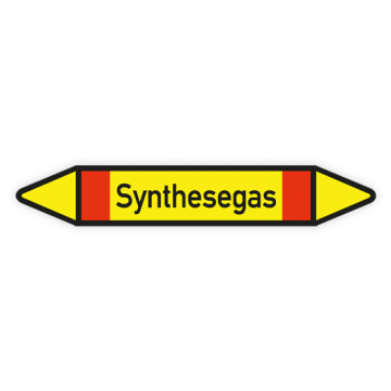 Rohrleitungskennzeichen Synthesegas nach DIN 2403, in verschiedenen Ausführungen
