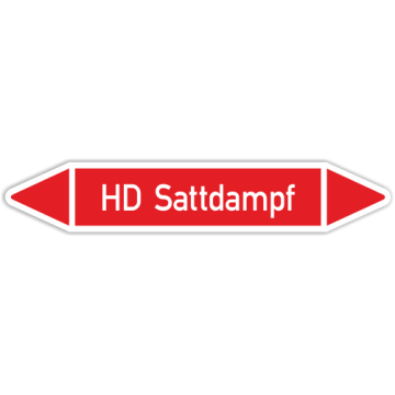 Rohrleitungskennzeichen HD Sattdampf nach DIN 2403, in verschiedenen Ausführungen