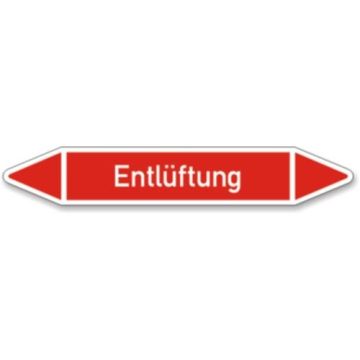 Rohrleitungskennzeichen Entlüftung nach DIN 2403, in verschiedenen Ausführungen