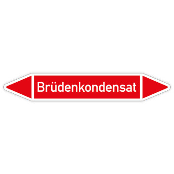 Rohrleitungskennzeichen Brüdenkondensat nach DIN 2403, in verschiedenen Ausführungen
