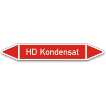 Rohrleitungskennzeichen HD Kondensat nach DIN 2403, in verschiedenen Ausführungen