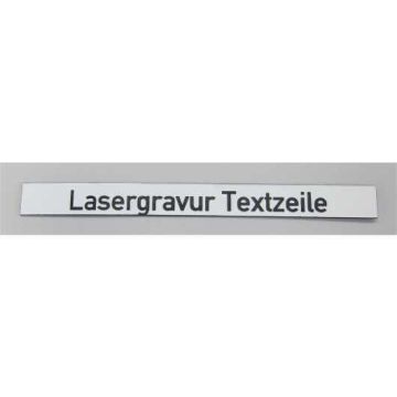 Gravur- Einschubleisten mit Wunschtext für Bezeichnungsschild, Kunststoff, weiß, 100 x 9,3 mm