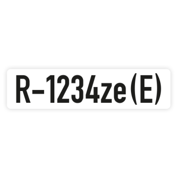 Rohrkennzeichnung für Kältemittel, DIN 2405, R-1234ze(E), Tetrafluorpropen