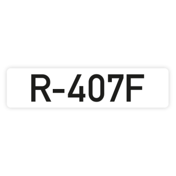 Rohrkennzeichnung für Kältemittel, DIN 2405, R-407F